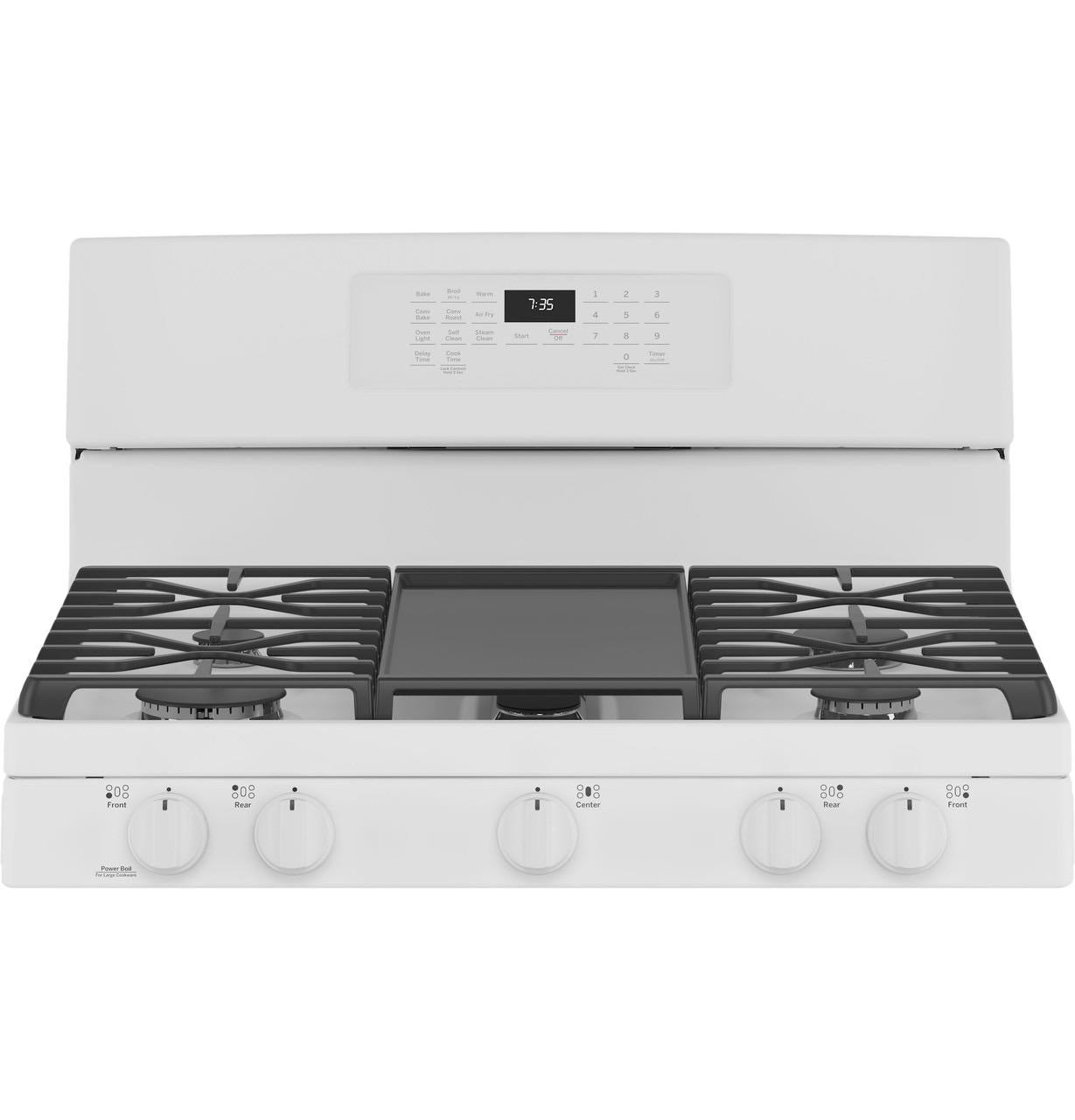 GE® 30" Free-Standing Gas Convection Range with No Preheat Air Fry
