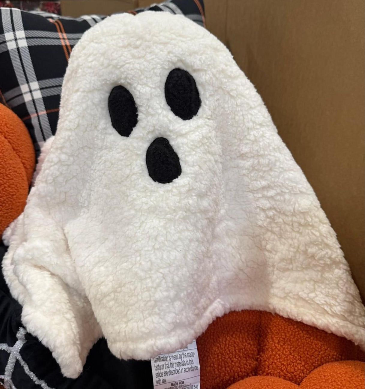 Brentwood Originals Harvest & Halloween Decorative Pillow - Ghost