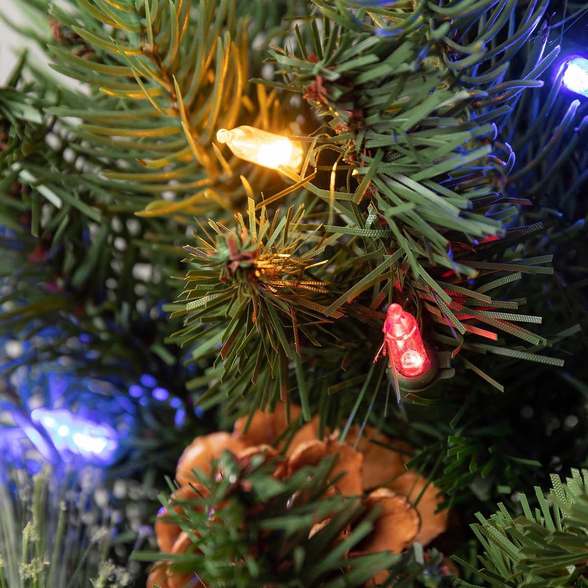 2.7 m (9 ft.) Pre-lit Garland with Dual Colour LED Lights