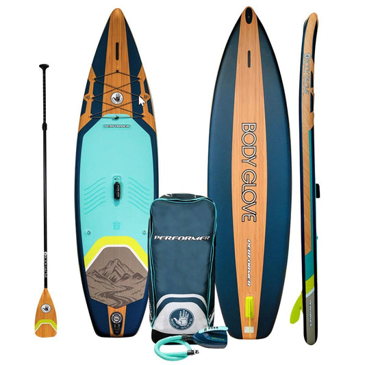 BODY GLOVE 2024 Performer 11' Inflatable Paddle Board - Deep Sea/Isle Green