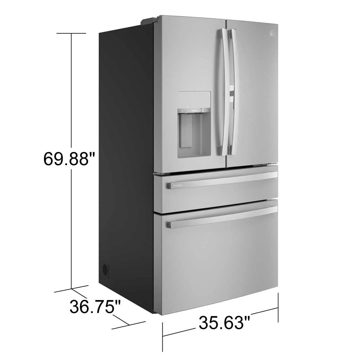 GE Profile 27.9 cu. ft. Smart Fingerprint Resistant 4-Door French Door Refrigerator