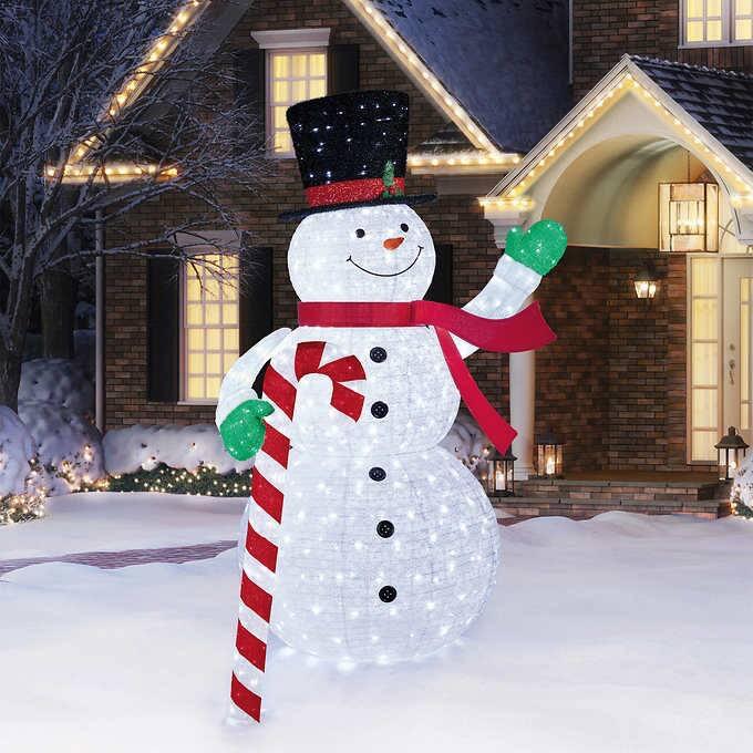 9′ Holiday Snowman with LED Lights