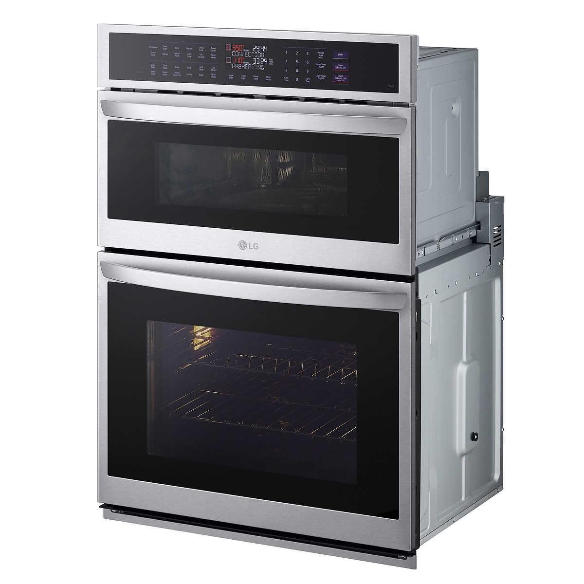 LG 6.4 cu. ft. Smart Combination Wall Oven with InstaView, True Convection, Air Fry, and Steam Sous Vide