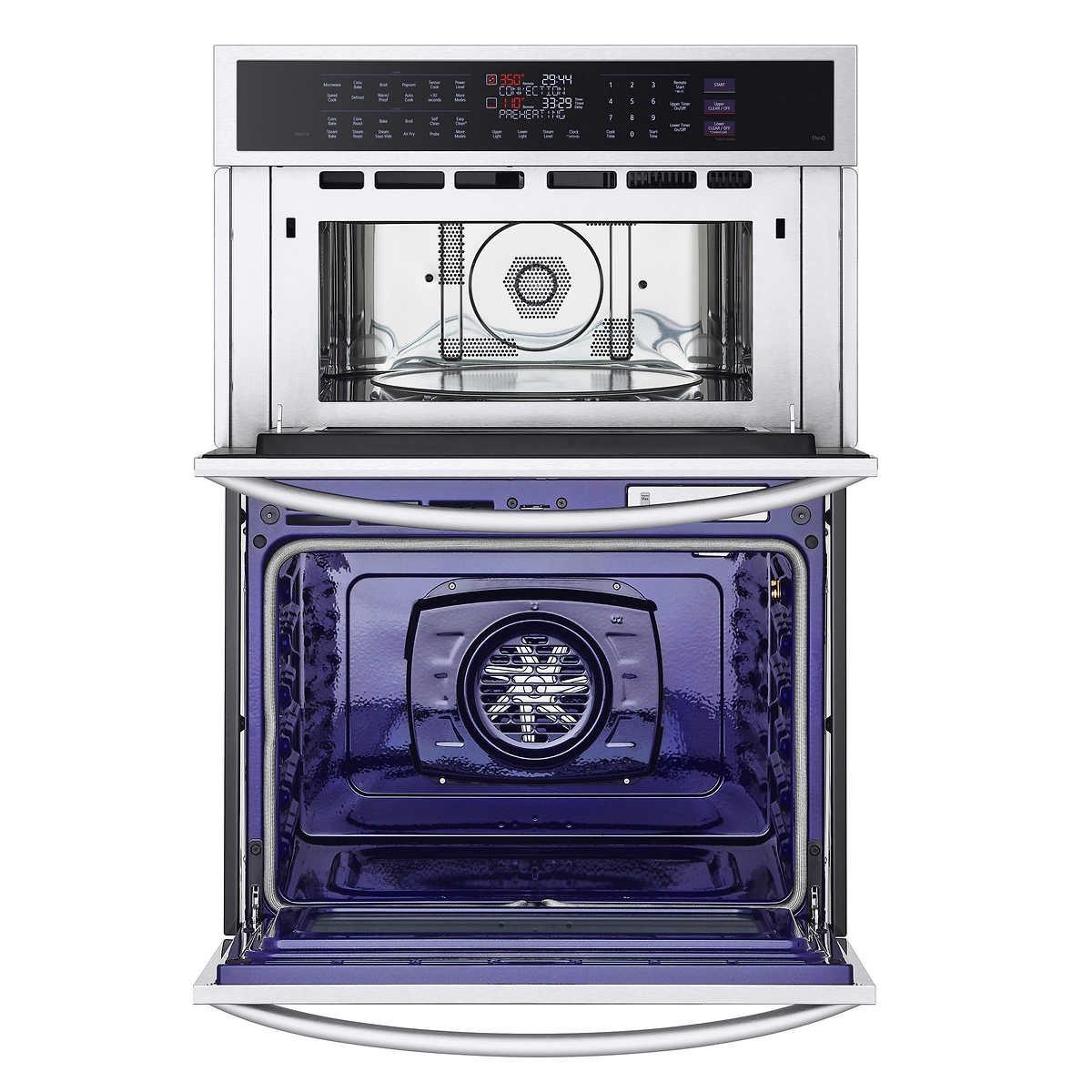 LG 6.4 cu. ft. Smart Combination Wall Oven with InstaView, True Convection, Air Fry, and Steam Sous Vide