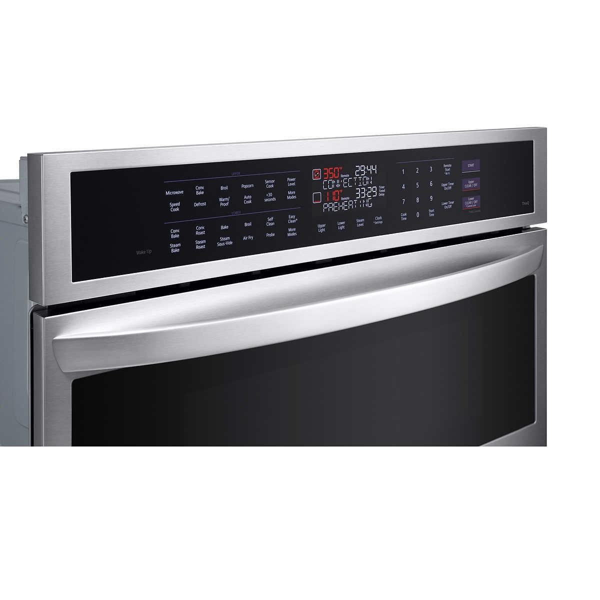 LG 6.4 cu. ft. Smart Combination Wall Oven with InstaView, True Convection, Air Fry, and Steam Sous Vide
