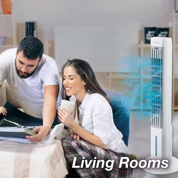 ARCTIC AIR Oscillating Tower 305 CFM 4-Speed Portable Evaporative Cooler for 100 sq. ft.