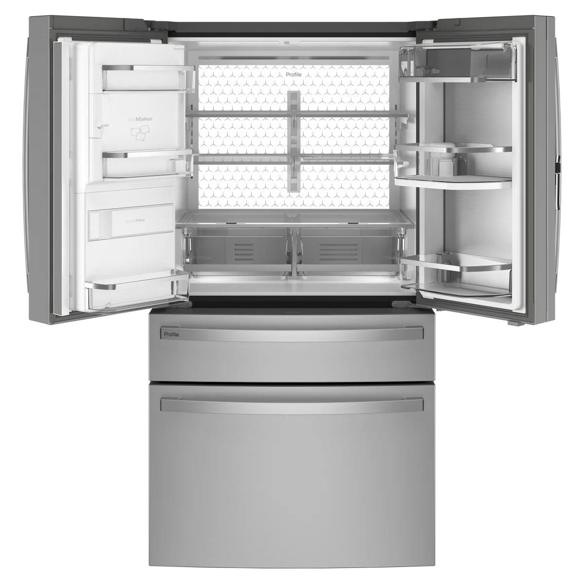 GE Profile 27.9 cu. ft. Smart Fingerprint Resistant 4-Door French Door Refrigerator