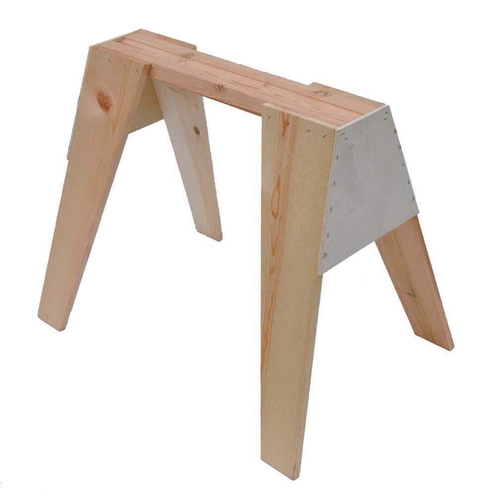 Signature Development 24 in. W x 29 in. H Wooden Sawhorse