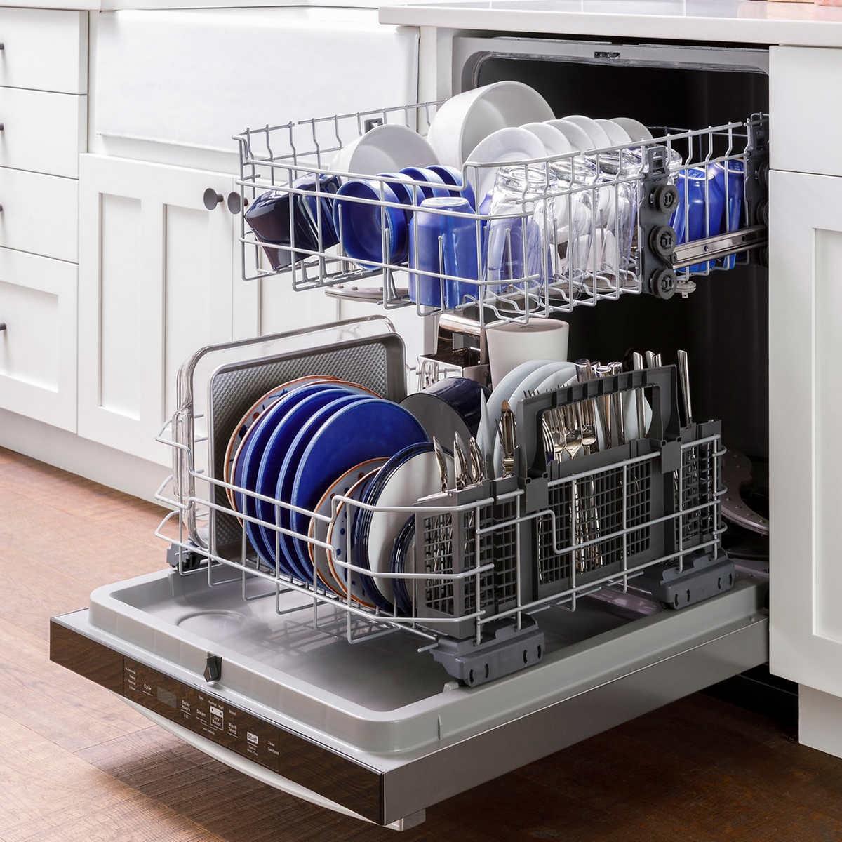 GE Top Control Dishwasher with Steam + Sani and Dry Boost