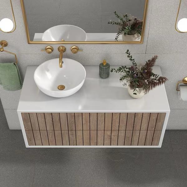 Glacier Bay Zale 16 in. Round Vitreous China Vessel Sink in White