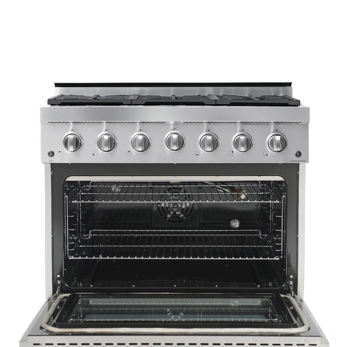NXR 36 Inch. Freestanding Gas Range with 6 Italian Sealed Burners