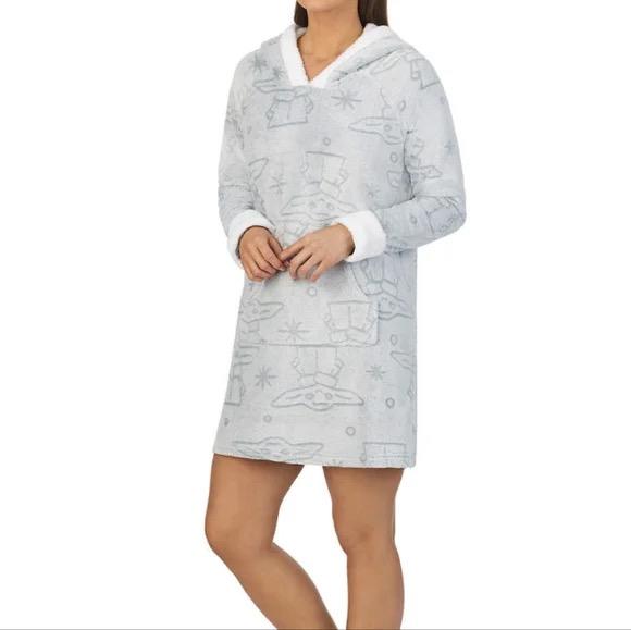 Star Wars Ladies' Fleece Lounge Hoodie Gray Size: X-Small
