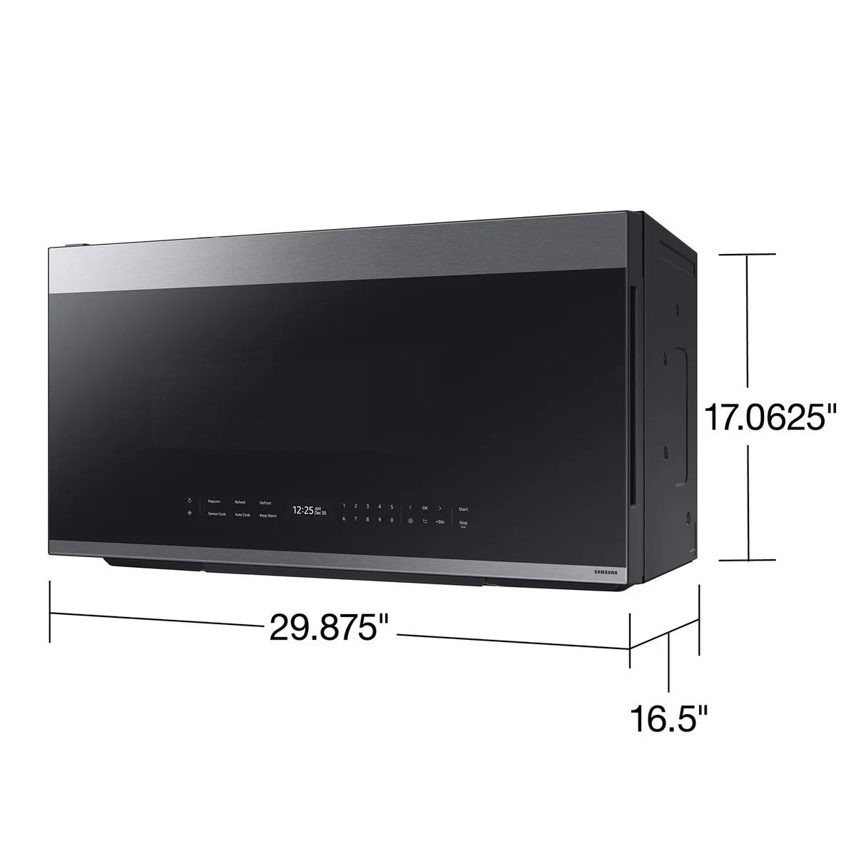 Samsung Bespoke Smart 2.1 cu. ft. Over-the-Range Microwave with Wi-Fi & LCD Display