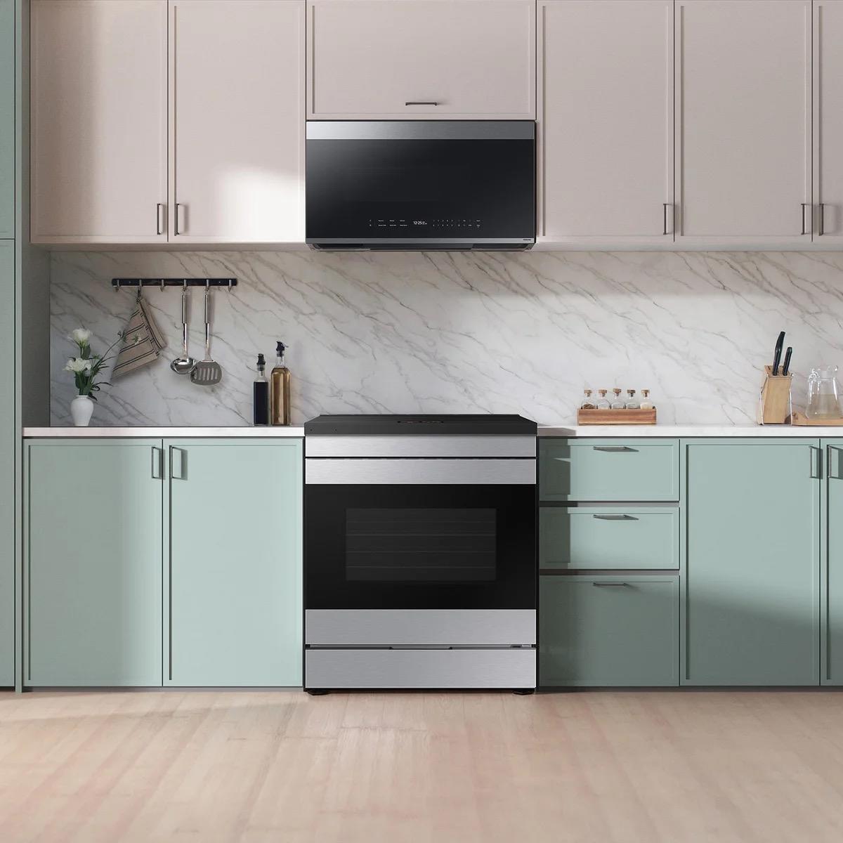 Samsung Bespoke Smart 2.1 cu. ft. Over-the-Range Microwave with Wi-Fi & LCD Display