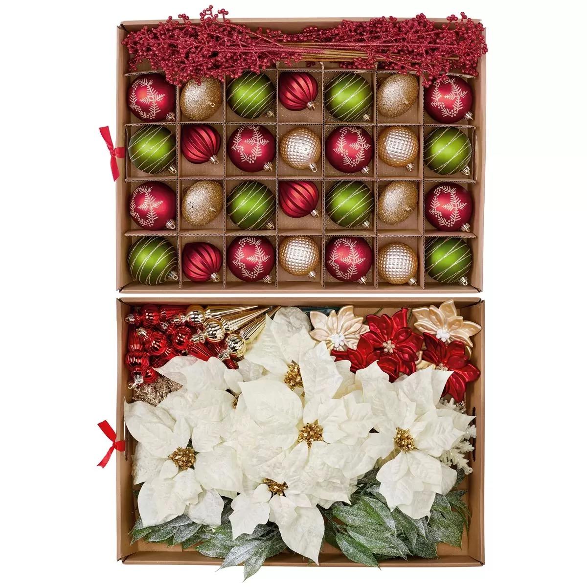 170 Piece Christmas Tree Decorating Kit in Red/Green