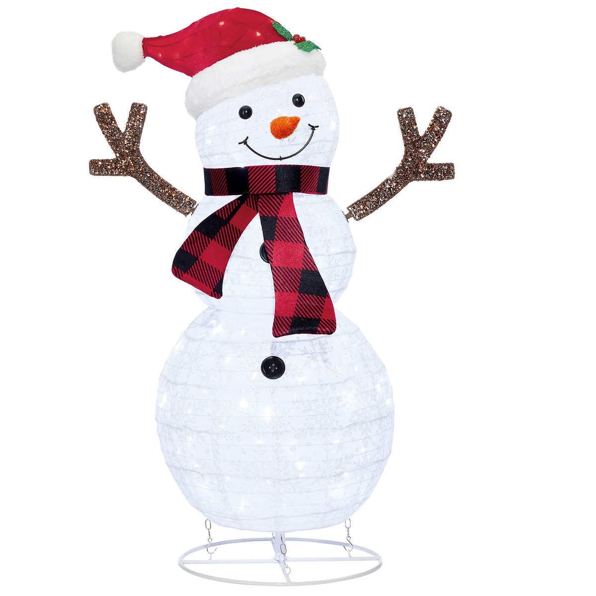 Twinkling LED Snowman Family - Set of 3