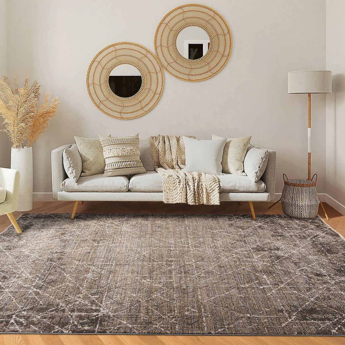 Athens Rug Collection, Brice Charcoal Rug Size: 5 ft. 3 in. x 7 ft.