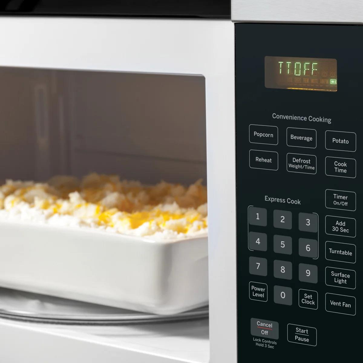 GE 30" 1.6 cu. ft. Over-the-range Microwave Oven with Cooktop Lighting, 300-CFM Venting