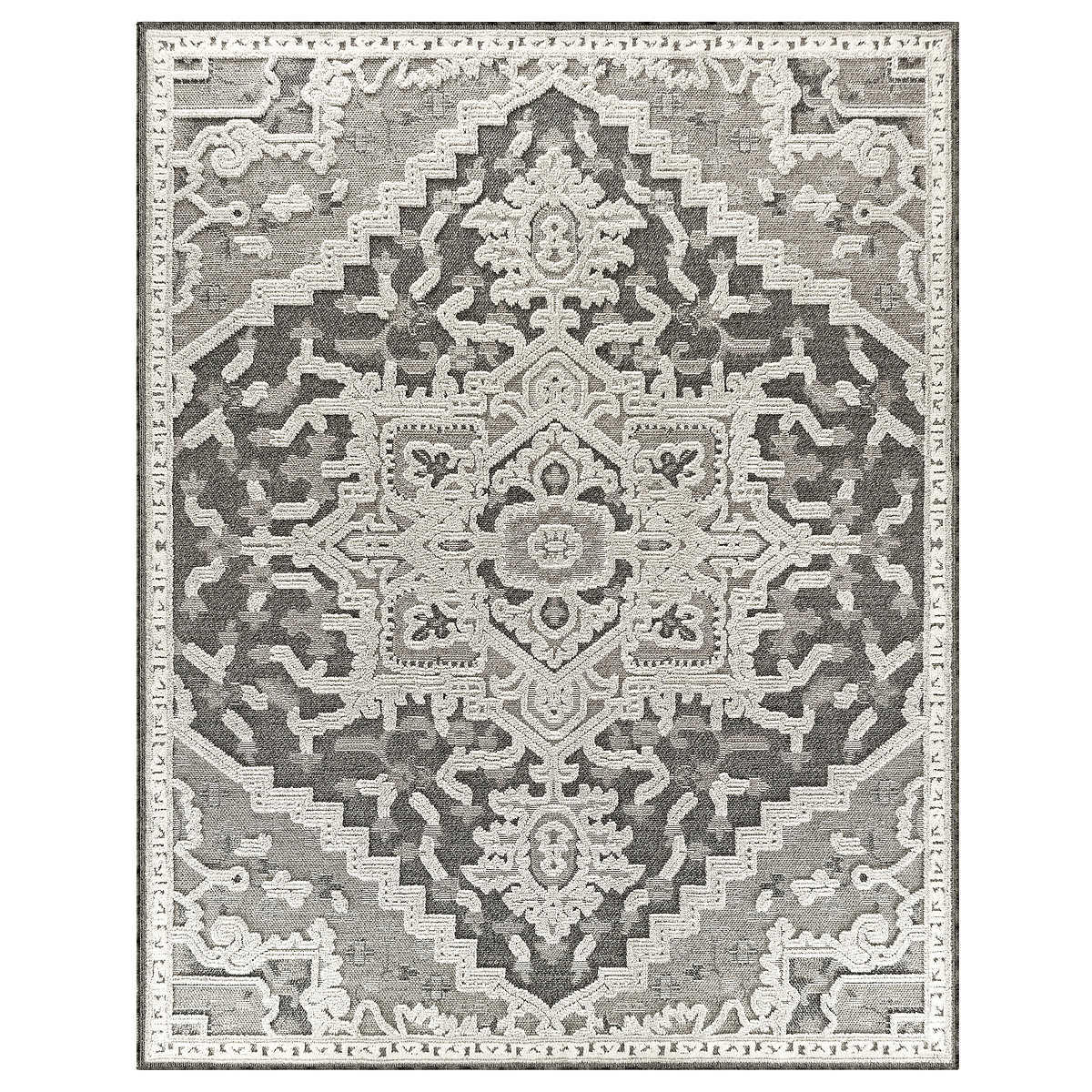 Nautica Westport Medallion Navy/Grey Indoor/Outdoor Area Rug Rug Size: 7 ft. 10 in. x 10 ft.