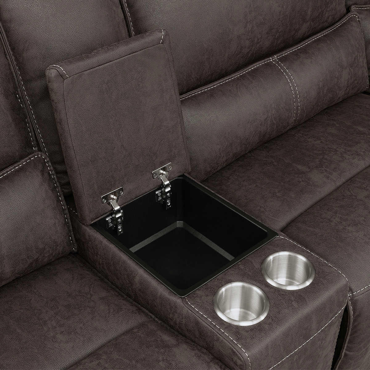 Brower Fabric Power Reclining Sectional with Power Headrest