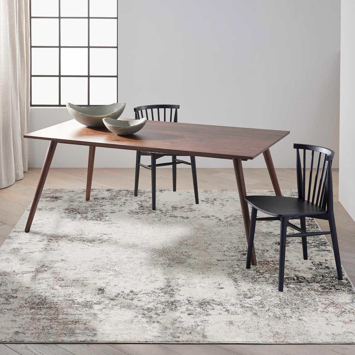 Calvin Klein Luminosity Rug Collection, Ivory Gray Rug Size: 7 ft. 10 in. x 9 ft. 10 in.