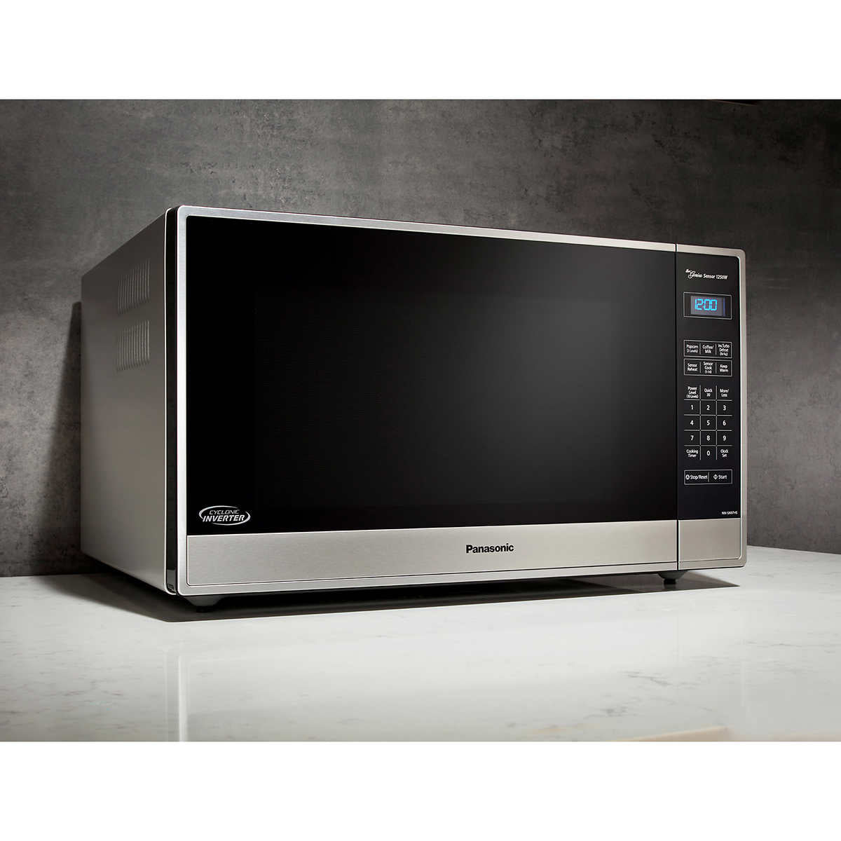 Panasonic Family Size 2.2CuFt Countertop Microwave Oven with Cyclonic Inverter Technology NN-SN97HS