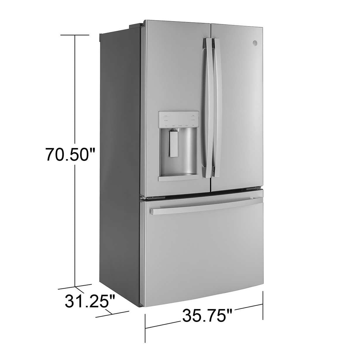 GE 22.1 cu. ft. Counter-Depth French Door Refrigerator with TwinChill Evaporators