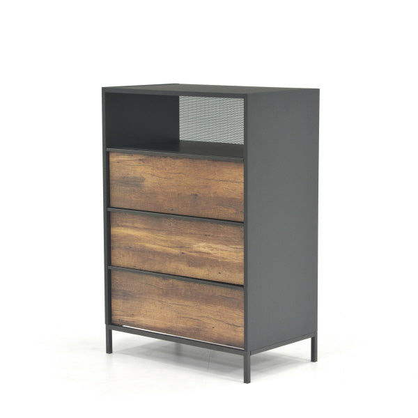 Sauder Boulevard Cafe 3-Drawer Dresser with Open Shelf Finish