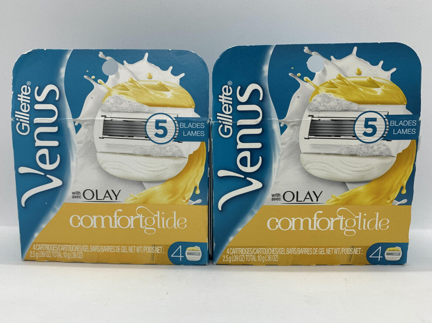 2 Packs Of Gillette Venus with Olay Comfortglide Women's Razor Blade Refills, 4 Count, Womens Razors / Blades (2 X Packs of 4 Cartridges) Total 8