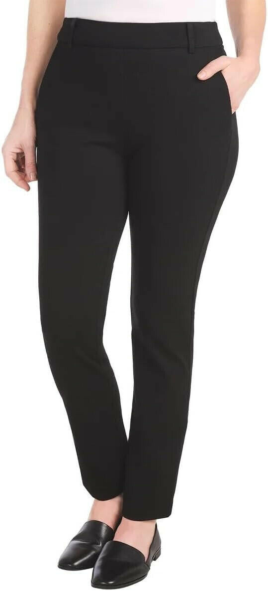 Dalia Women's Pull-On Ponte Pant with Built-in Tummy Control Panel (Medium)