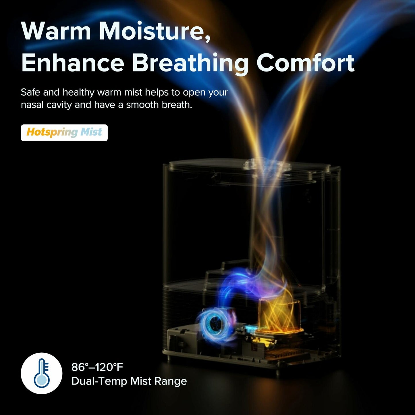 LEVOIT Humidifiers for Bedroom Home, Smart Warm and Cool Mist Air Humidifier for Large Room, Auto Customized Humidity, Fast Symptom Relief, Easy Top Fill, Essential Oil, Quiet, OasisMist4.5L, White