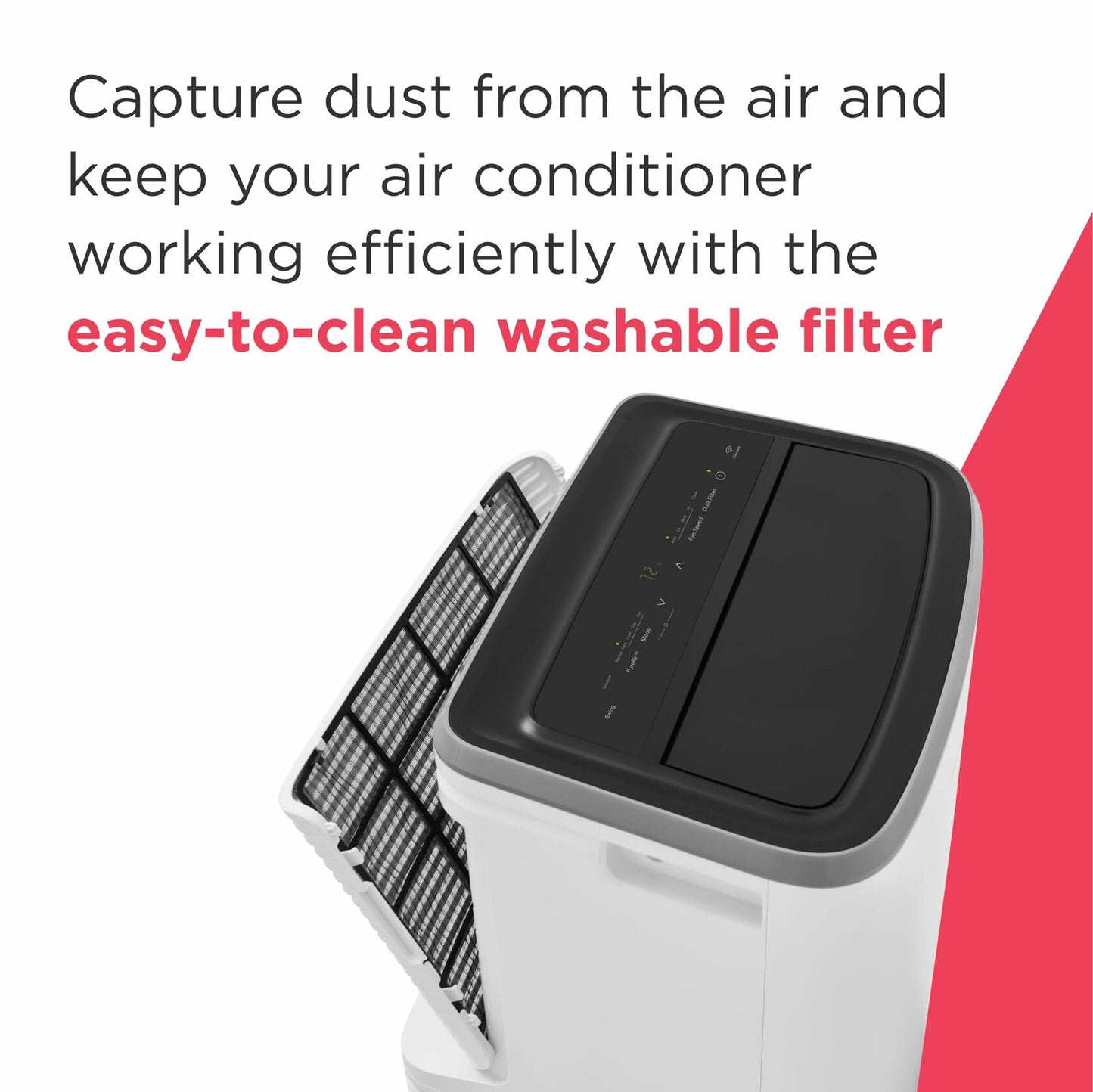 Frigidaire 3-in-1 Smart Portable Room Air Conditioner with Wi-Fi 12,000 BTU (Ashrae) / 8,000 BTU (DOE), Cools Up to 550 Sq. Ft., Quiet Operation, White