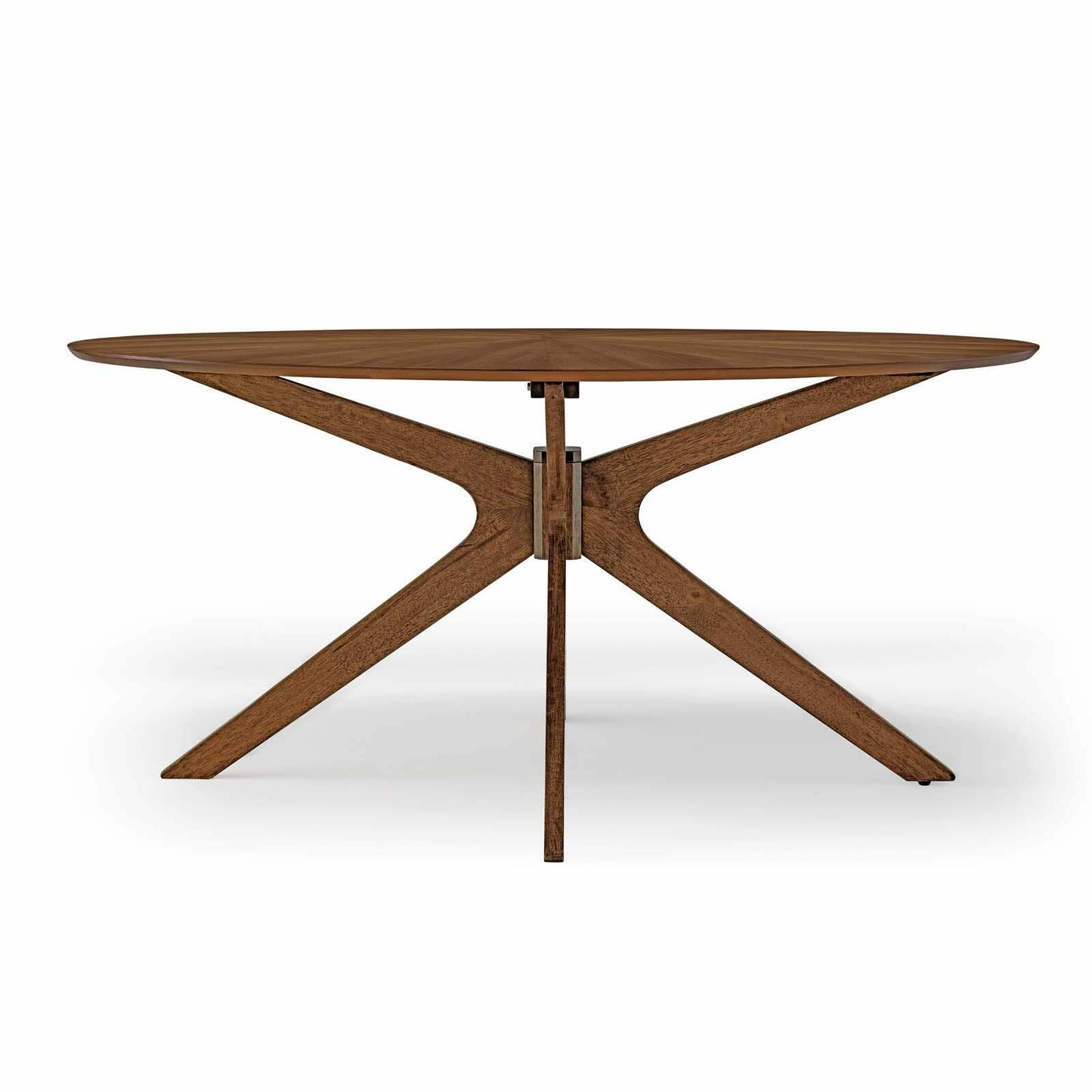 Modway Crossroads 63" Oval Wood Dining Table, Walnut