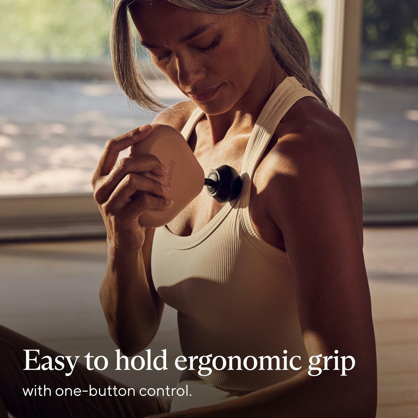 TheraGun Mini Massage Gun - Handheld Deep Tissue Percussion Massage Gun & Compact Personal Massager for On-The-Go, Portable Muscle Pain Relief in Neck, Back, Leg, Hand & Shoulder (Desert Rose - 2.0)