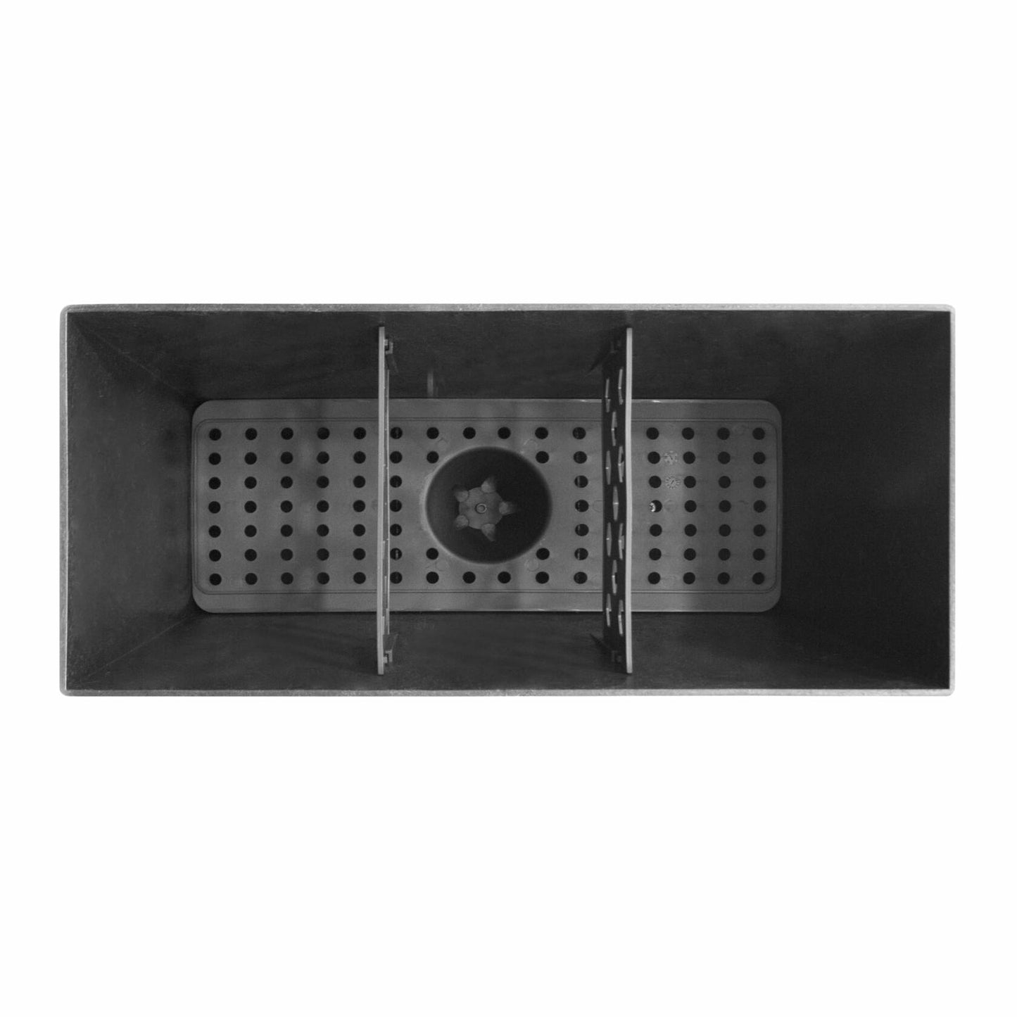 Tierra Verde Sonata 20 in. H x 28 in W. Rectangle Slate Rubber Self-Watering Trough Planter