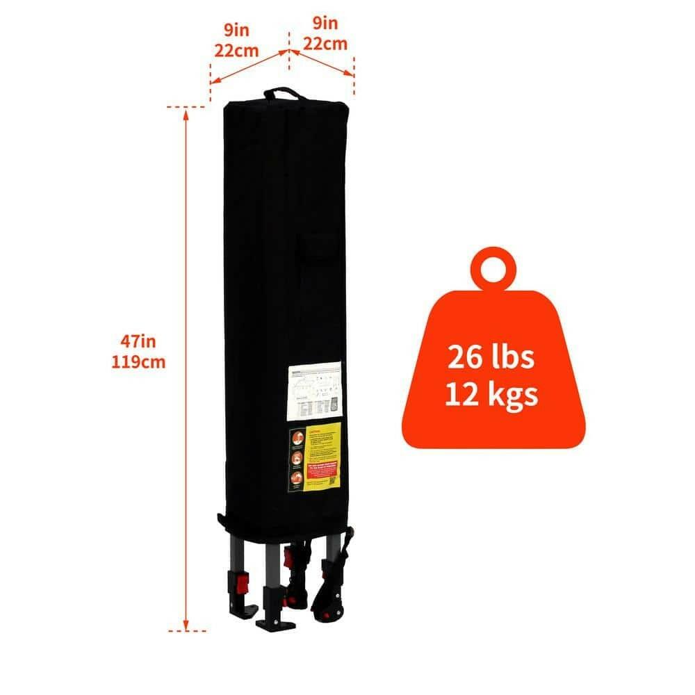 Everbilt 8 ft. X 8 ft. Grey Straight Leg Instant Canopy Pop Up Tent Sto-N-Go