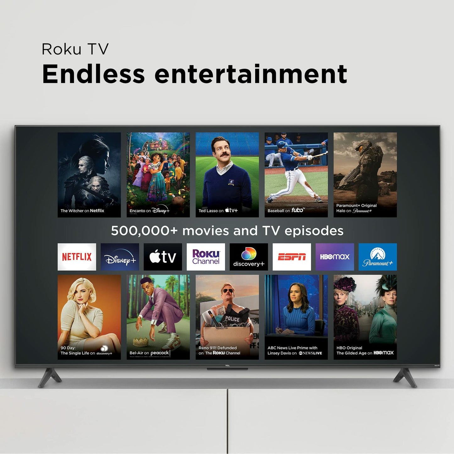 TCL 43" Class 4-Series 4K UHD HDR Smart Roku TV – 43S455, Black