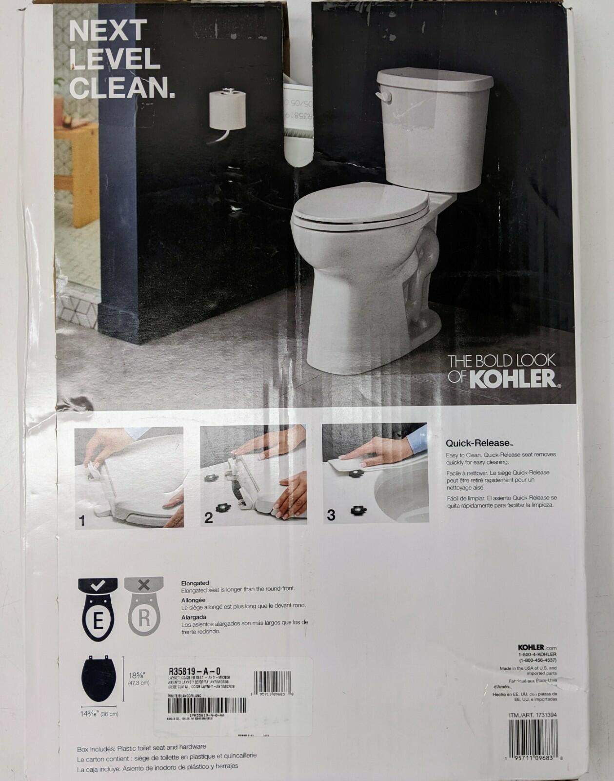 Kohler Layne Quick Release Toilet Seat White