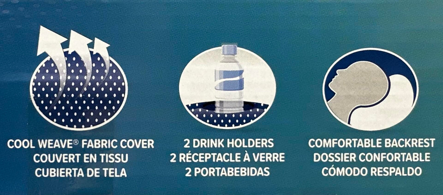 Aqua Luxury Pool Lounger, 2-Pack