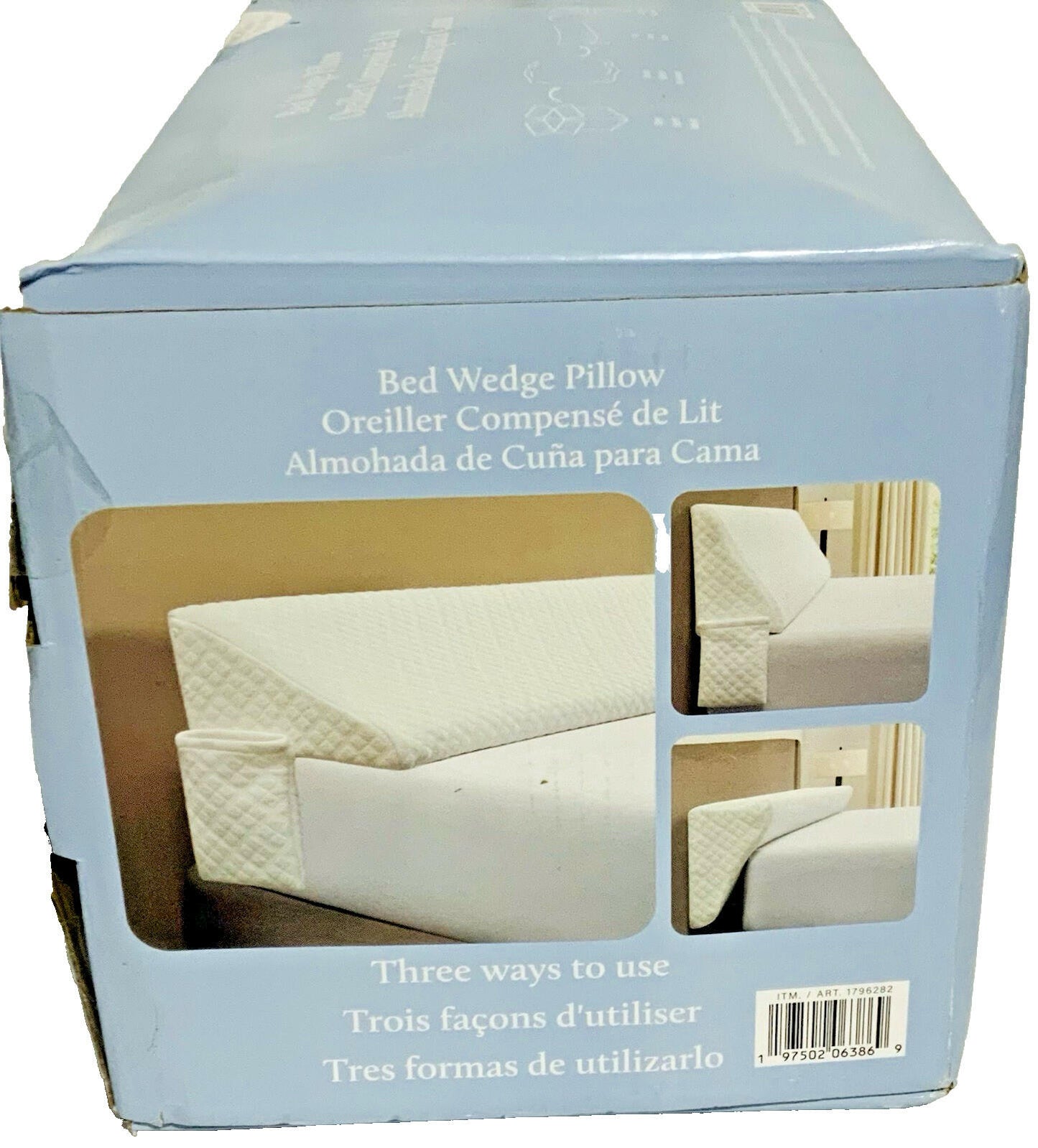 Essential Comfort Bed Wedge Pillow, Queen Size