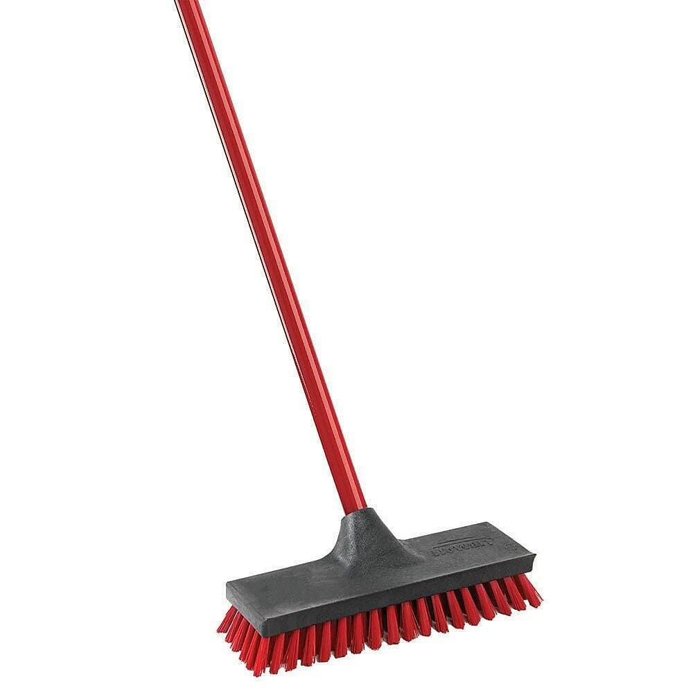 Libman 10.5 in. High Power Floor and Deck Scrub Brush with Steel Handle