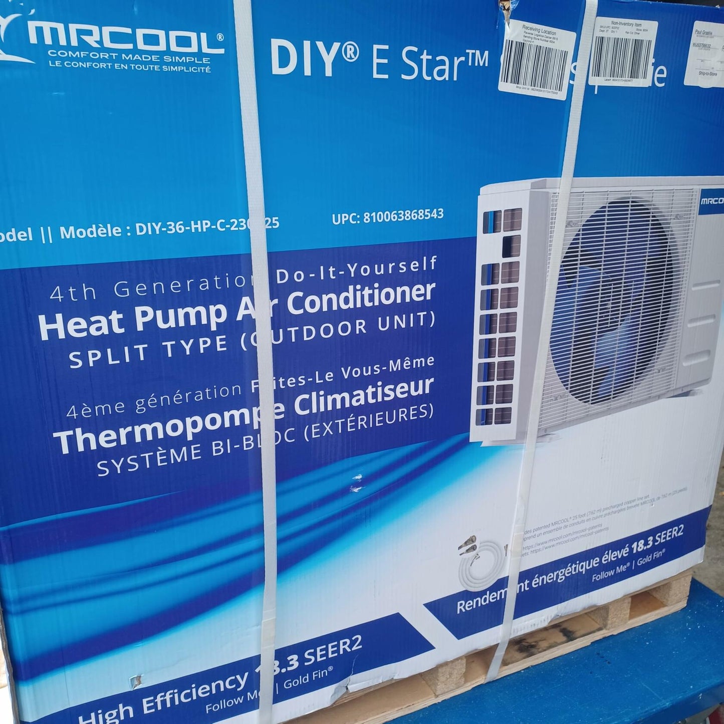 36k BTU 18 SEER MrCool DIY Ductless Heat Pump Split System with WiFi Smart Kit - Wall Mounted