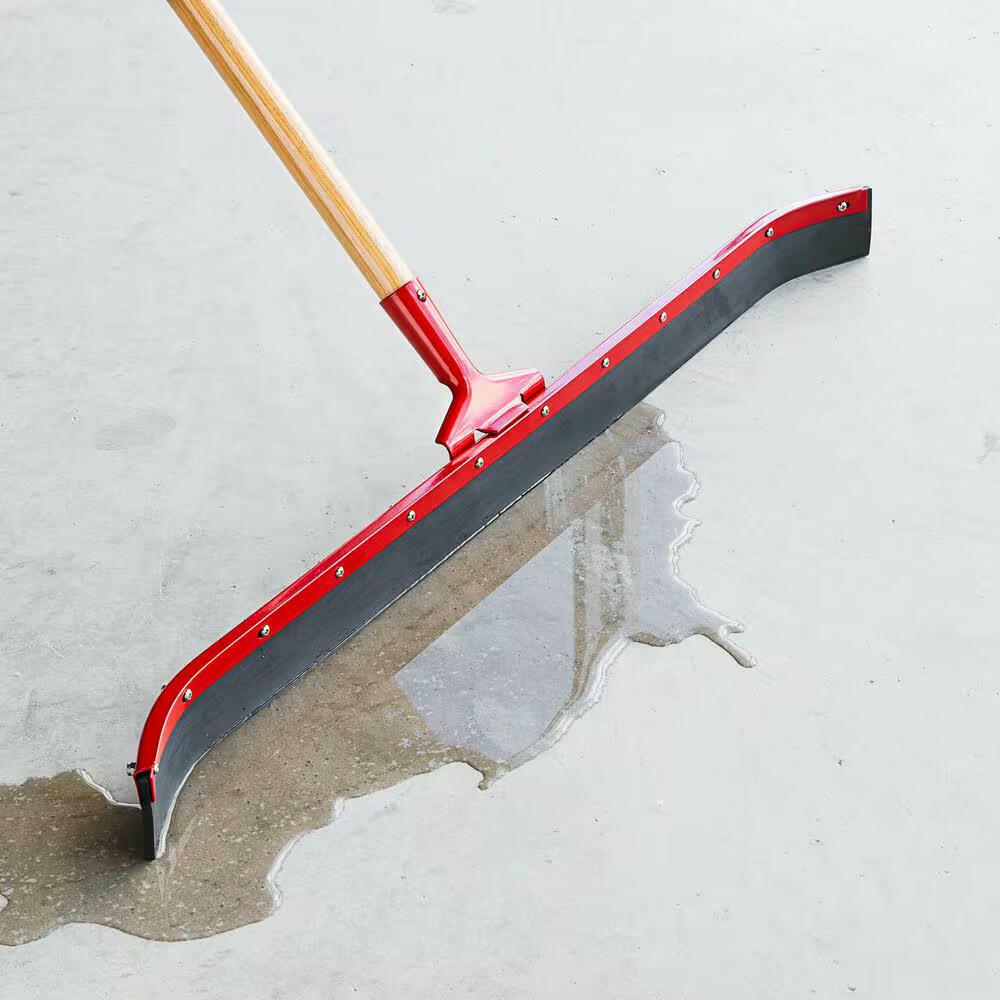 Libman 36 in. High Power Curved Rubber Floor Squeegee with 60 in. Wood Handle