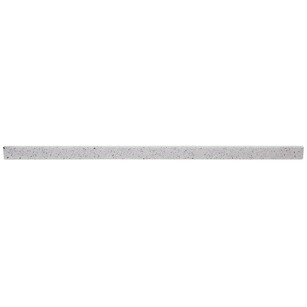 49 in. W Cultured Marble Vanity Backsplash in Silver Ash