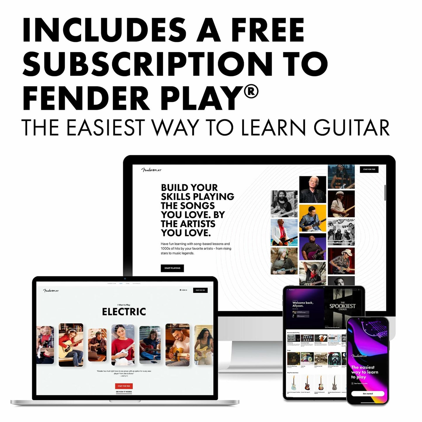 Fender California Debut Redondo CE Series Acoustic Guitar, Beginner Guitar, Includes Built-In Tuner, Black