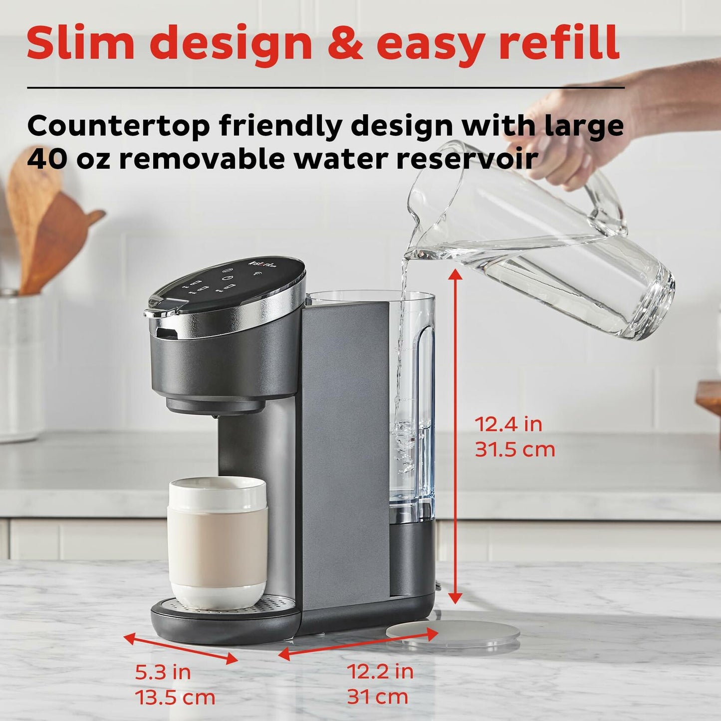Instant Solo WIFI Connect Single Serve Coffee Maker, From the Makers of Instant Pot, Coffee Brewer, Includes Reusable Coffee Pod & Bold Setting, Brew 8 to 12oz., 40oz. Water Reservoir, Black