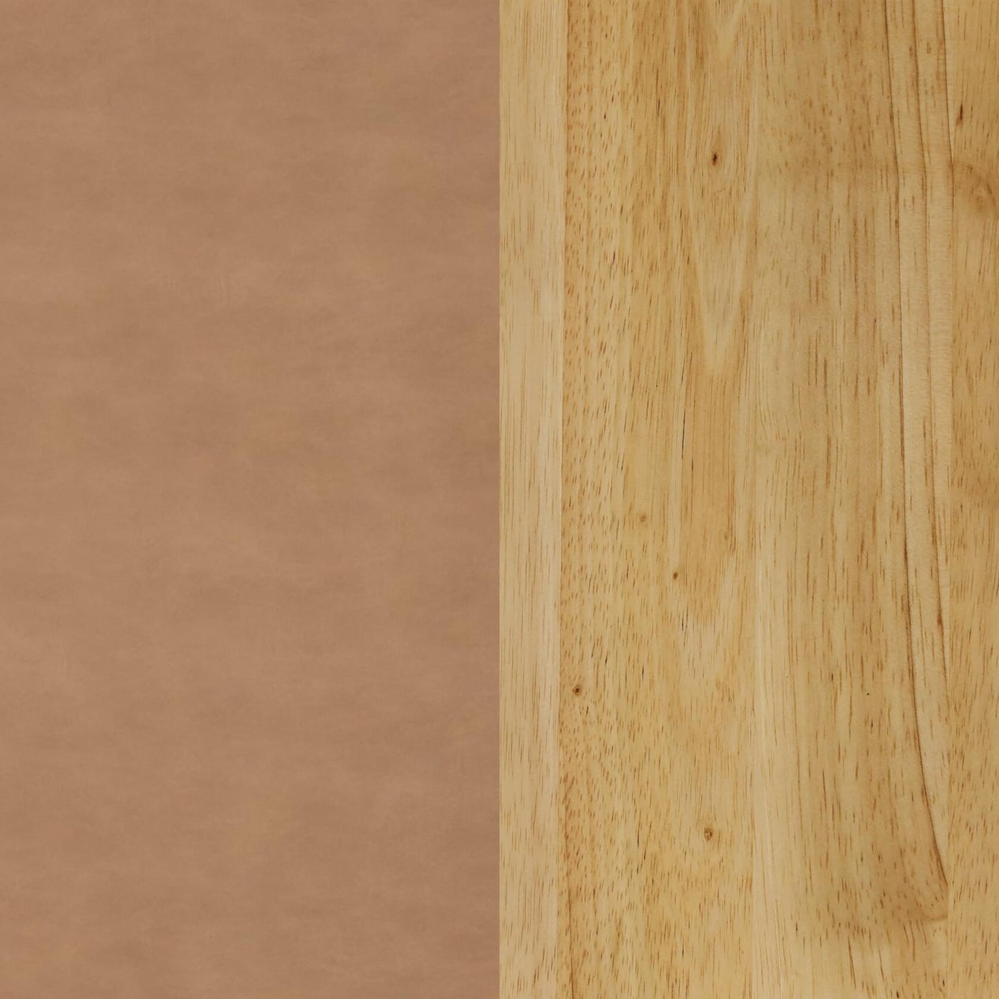 Nathan James Cohen Mid-Century Modern Leather Bar Stool, Counter Height Chair in Solid Wood Frame with Footrest and Woven Leather Back for Kitchen, Natural Brown, 1 count, Barstool - 24"