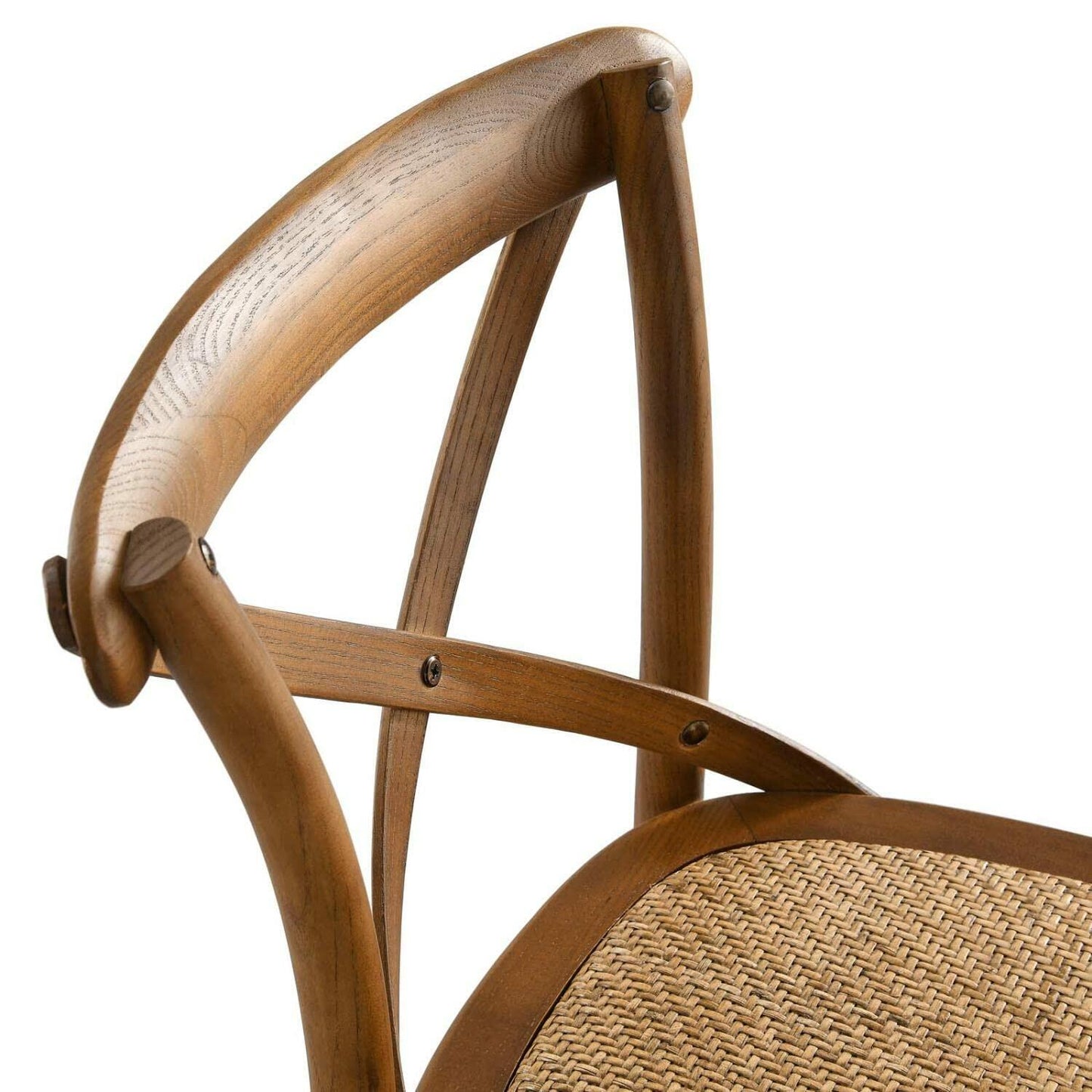 Modway Gear X-Back Wood Bar Stool in Walnut