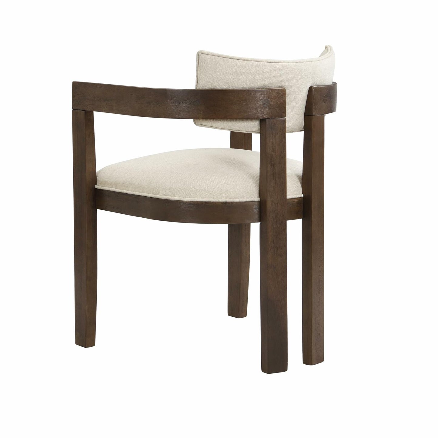CHRISTOPHER KNIGHT HOME Rovelle Modern Upholstered Dining Chairs, Solid Wood, Beige Plus Walnut, (Set of 2)