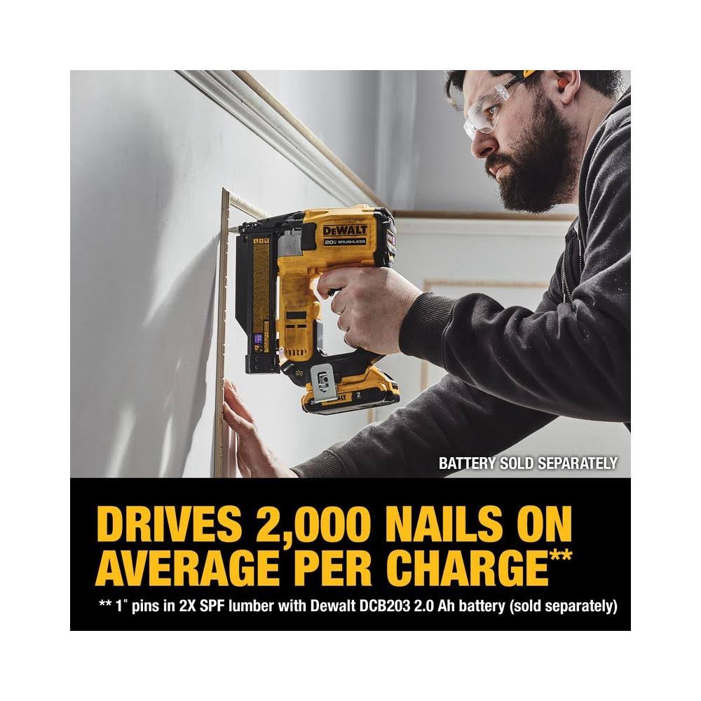 DEWALT ATOMIC 20V MAX Lithium Ion Cordless 23 Gauge Pin Nailer Tool Only